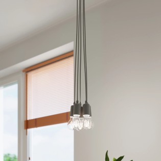 Pendant lamp Tina, gray, 3 lights