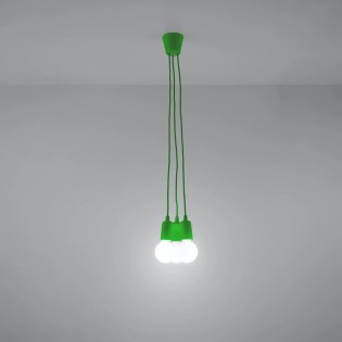 Pendant lamp Tina, green, 3 lights