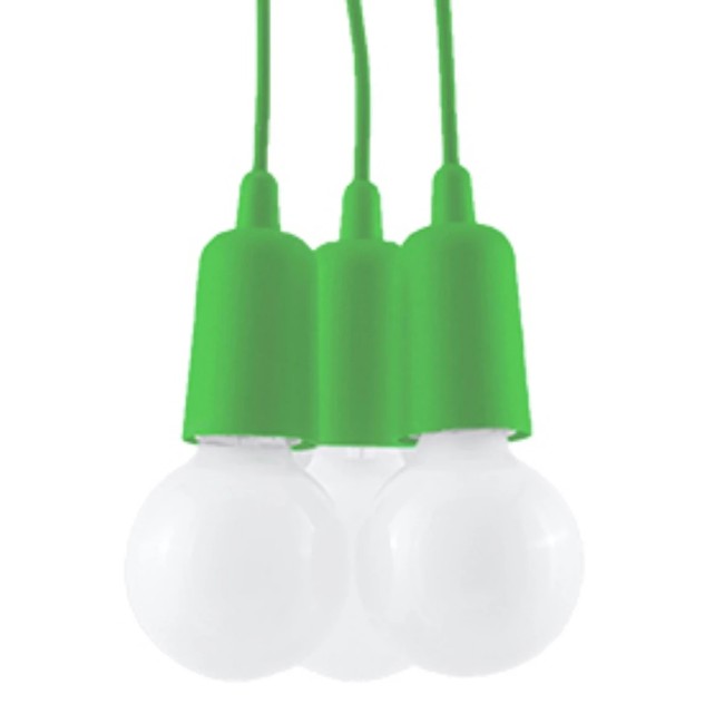 Pendant lamp Tina, green, 3 lights