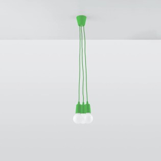 Pendant lamp Tina, green, 3 lights