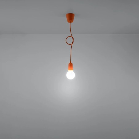 Pendant lamp Tina, orange, 1 light