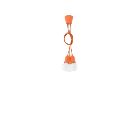 Pendant lamp Tina, orange, 3 lights