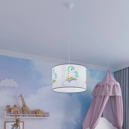 Children's pendant lamp Unicorn 30, multicolour