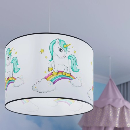 Children's pendant lamp Unicorn 40, multicolour