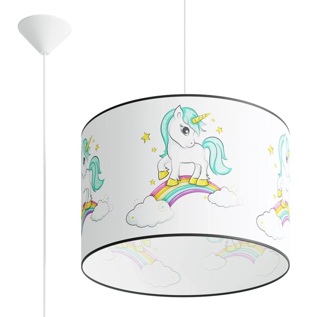 Children's pendant lamp Unicorn 40, multicolour
