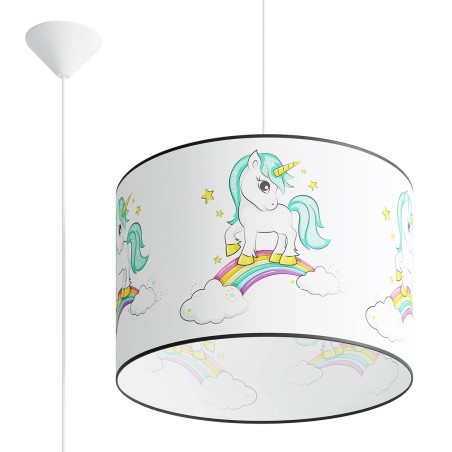 Children's pendant lamp Unicorn 40, multicolour