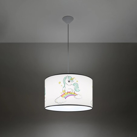 Children's pendant lamp Unicorn 40, multicolour