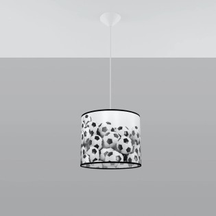 Children's pendant lamp Ballers 30, white/black