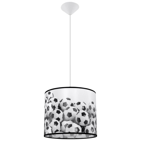 Children's pendant lamp Ballers 30, white/black