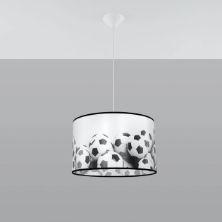 Children's pendant lamp Ballers 40, white/black
