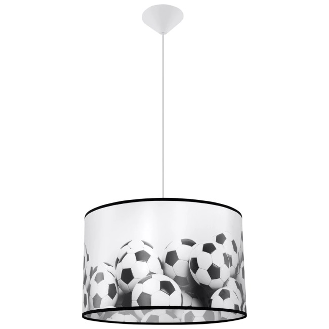 Children's pendant lamp Ballers 40, white/black