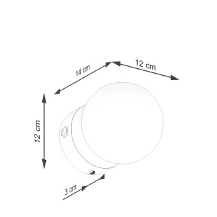 Wall light Vaba white, 1 light