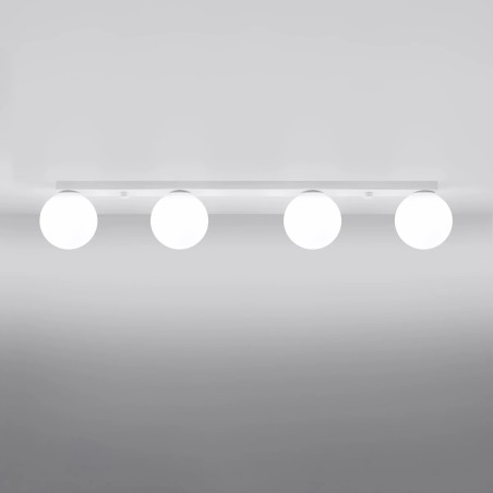 Linear spotlight Eaus white, 4 lights