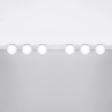 Linear spotlight Eaus white, 6 lights
