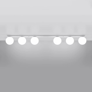 Linear spotlight Eaus white, 6 lights