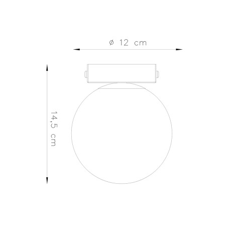 Surface spotlight Eaus black, 1 light