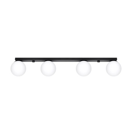 Linear spotlight Eaus black, 4 lights