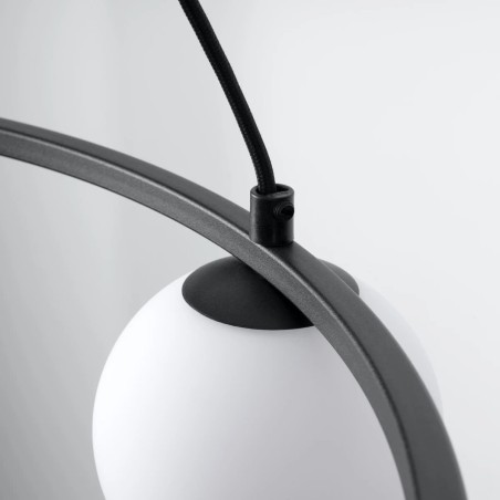 Pendant lamp Eaus black, 3 lights