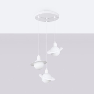Pendant light Rena, white, 3 lights