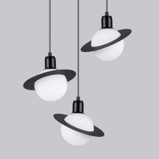 Pendant light Rena, black, 3 lights
