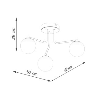 Pendant light Cumo, white, 3 lights