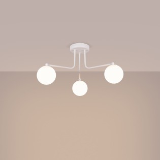 Pendant light Cumo, white, 3 lights