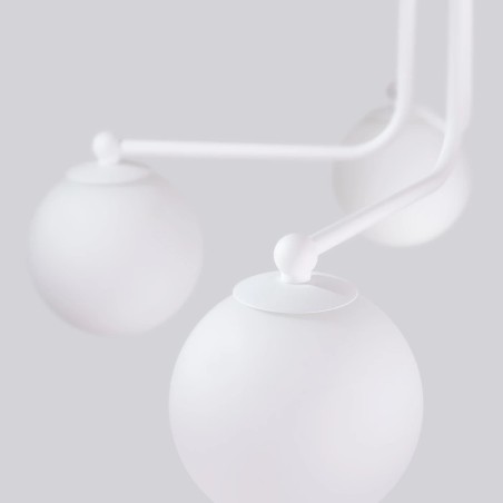 Pendant light Cumo, white, 5 lights