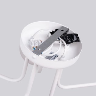 Pendant light Cumo, white, 5 lights