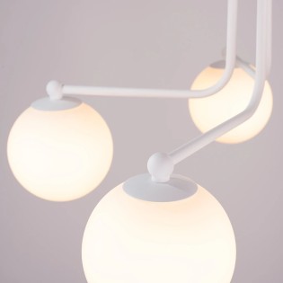 Pendant light Cumo, white, 5 lights