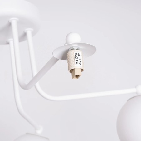 Pendant light Cumo, white, 5 lights