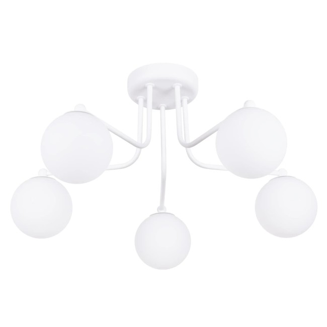 Pendant light Cumo, white, 5 lights