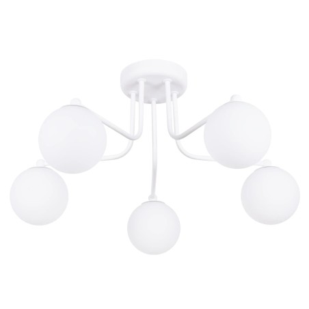 Pendant light Cumo, white, 5 lights