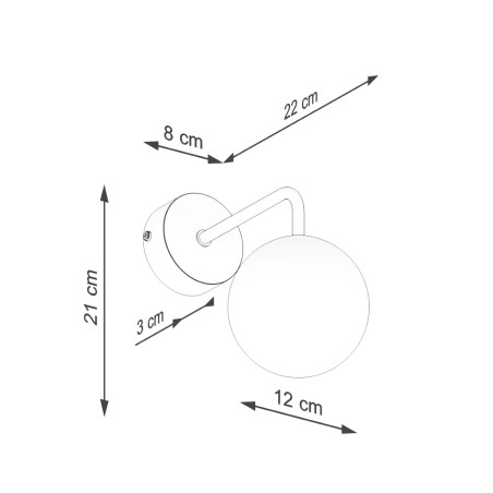 Wall light Cumo, black