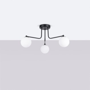 Pendant light Cumo, black,...