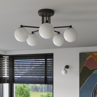Pendant light Cumo, black,...