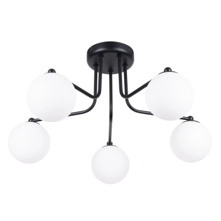 Pendant light Cumo, black, 5 lights