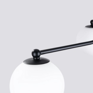 Pendant light Cumo, black, 5 lights