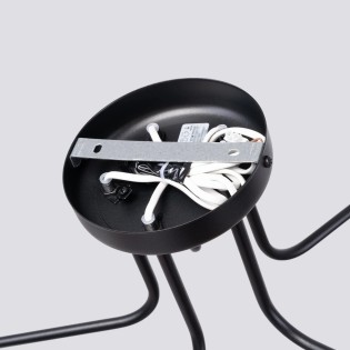 Pendant light Cumo, black, 5 lights