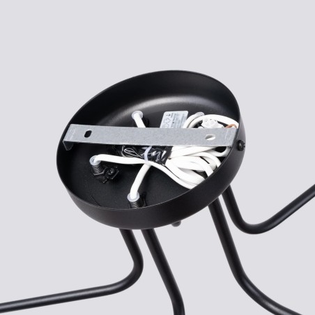 Pendant light Cumo, black, 5 lights