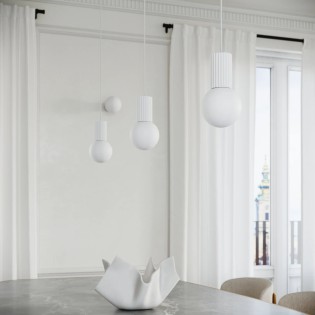Pendant light Mido, white