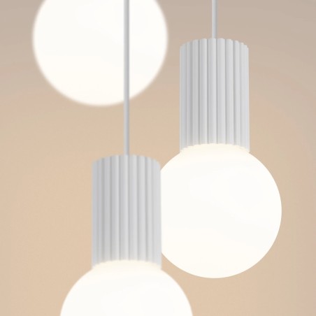 Pendant light Mido, white, 3 lights