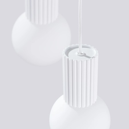 Pendant light Mido, white, 3 lights
