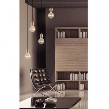 Wooden light bulb holder pendant Acorn