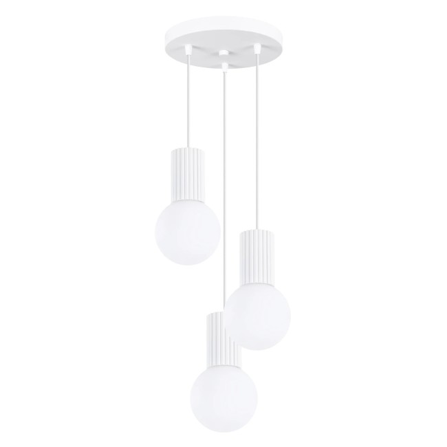 Pendant light Mido, white, 3 lights