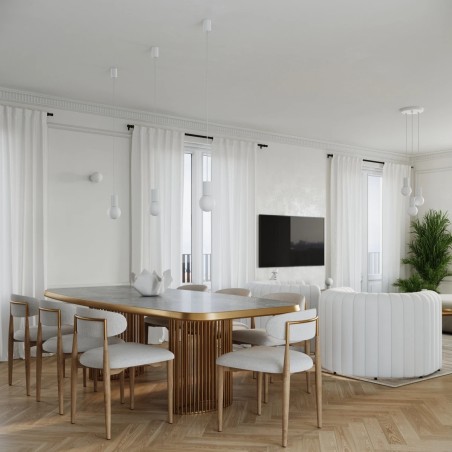 Pendant light Mido, white, 3 lights