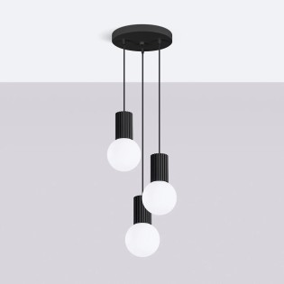 Pendant light Mido, black,...
