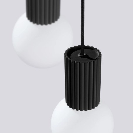 Pendant light Mido, black, 3 lights