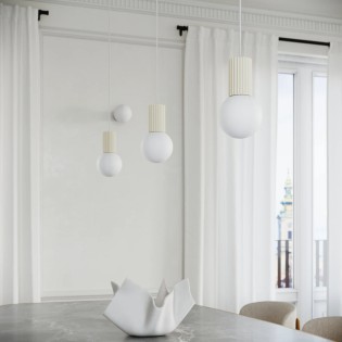 Pendant light Mido, beige