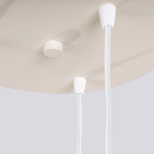 Pendant light Mido, beige, 3 lights