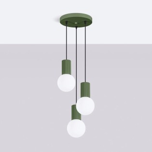Pendant light Mido, green,...